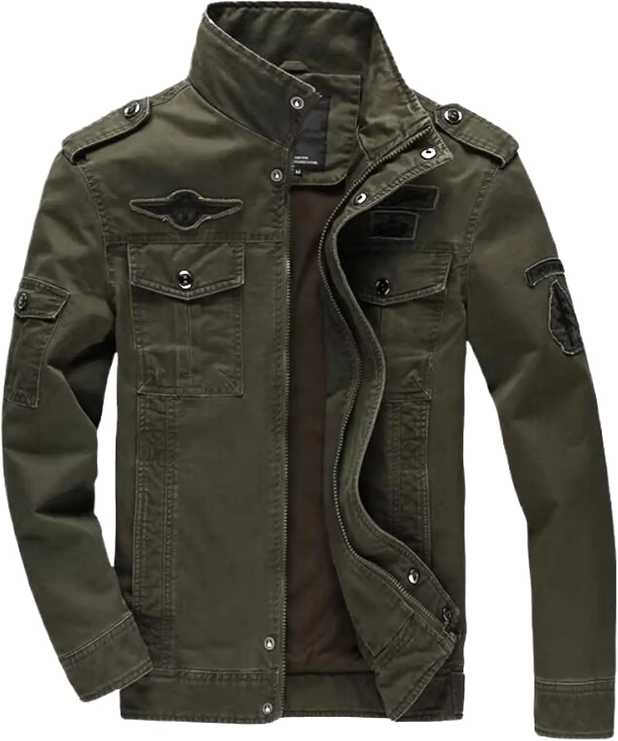 GUOYUXIAO Men Bomber Jacket Spring Autumn Cotton Army Tactics Military Coat Mens Outwear Casual Jacket Men