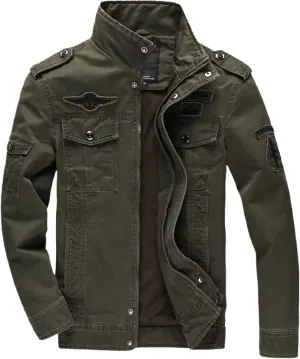 GUOYUXIAO Men Bomber Jacket Spring Autumn Cotton Army Tactics Military Coat Mens Outwear Casual Jacket Men